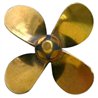 Prop Mässing 4-blad höger 1.5'' dia