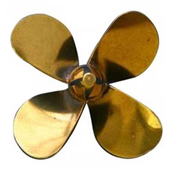 Brass Prop 4-Blade Right 2'' dia