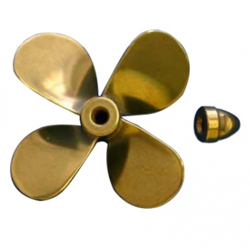 Brass Prop 4-Blade Right 2.5'' dia