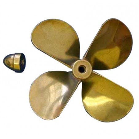 Brass Prop 4-Blade Right 3-3/8'' dia