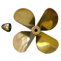 Brass Prop 4-Blade Right 3-3/8'' dia