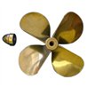Brass Prop 4-Blade Right 3-3/8'' dia