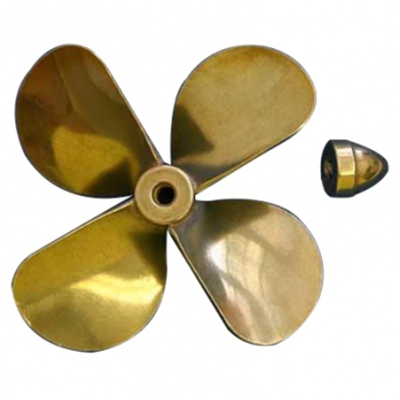 Brass Prop 4-Blade Left 3-3/8'' dia