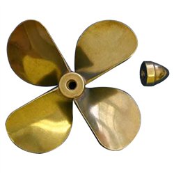 Brass Prop 4-Blade Left 3-3/8'' dia