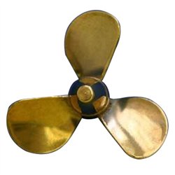 Brass Prop 3-Blade Left 1" dia