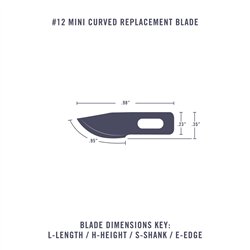 Knife Blade #12 Mini Curved (5)