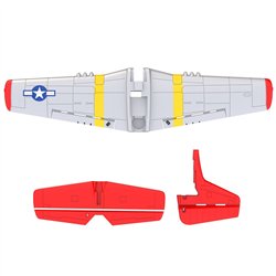 Wing, Tail Fin & Stabilizer P51D 400mm Red