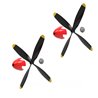 Propeller Full Set 4-blade P51D 400mm Red (2)