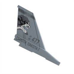 Stjärtfena F16 Borstad 340mm