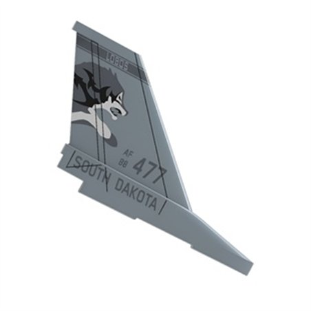 Stjärtfena F16 Borstad 340mm