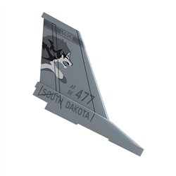 Stjärtfena F16 Borstad 340mm