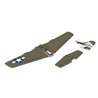 Vinge & Stjärt utan dekaler P51D Mustang 500mm