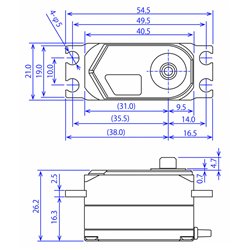 HPS-CD701 Driftservo 17kg 0.045s Lågprofil S.BUS/HV
