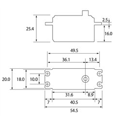 S-C400 Bilservo 8kg 0.08s HV S.BUS