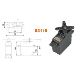 S3115 Sub-Micro Servo 2,8kg 0.15s