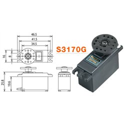 S3170G Mini-Servo (retract) 8.5kg 0.47s