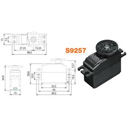 S9257 Digital Mini Heli Servo 2kg 0.08s 4.8V