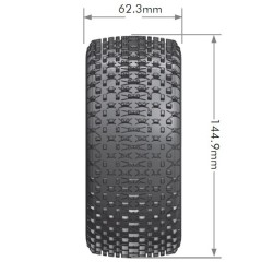 Tires & Wheels  T-PIRATE 1/8 Truggy Soft White 0-Offset (2)
