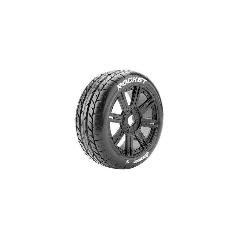 Tire & Wheel B-ROCKET 1/8 Buggy Soft Black (2)