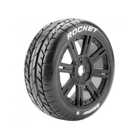Tire & Wheel B-ROCKET 1/8 Buggy Soft Black (2)