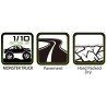 Tires & Wheels MT-ROCKET 1/10 Soft (Removable 12, 14 & 17mm Hex) (2)