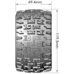 Tires & Wheels MT-PIONEER 1/10 Soft (Removable 12, 14 & 17mm Hex) (2)