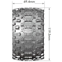Tires & Wheels MT-UPHILL 1/10 Soft (Removable 12, 14 & 17mm Hex) (2)