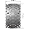 Tires & Wheels MT-UPHILL 1/10 Soft (Removable 12, 14 & 17mm Hex) (2)