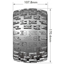 Tires & Wheels MT-PIONEER 3,8" Sport (Removable 17mm Hex 0" & 1/2" Offset) (2)