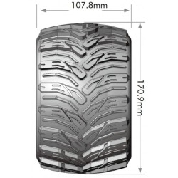 Tires & Wheels MT-CYCLONE 3,8" Sport (Removable 17mm Hex 0" & 1/2" Offset) (2)