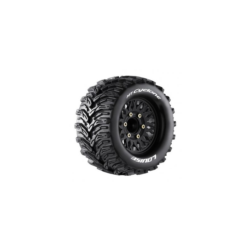 Tires & Wheels MT-CYCLONE 1/10 Soft (Removable 12, 14 & 17mm Hex) (2)