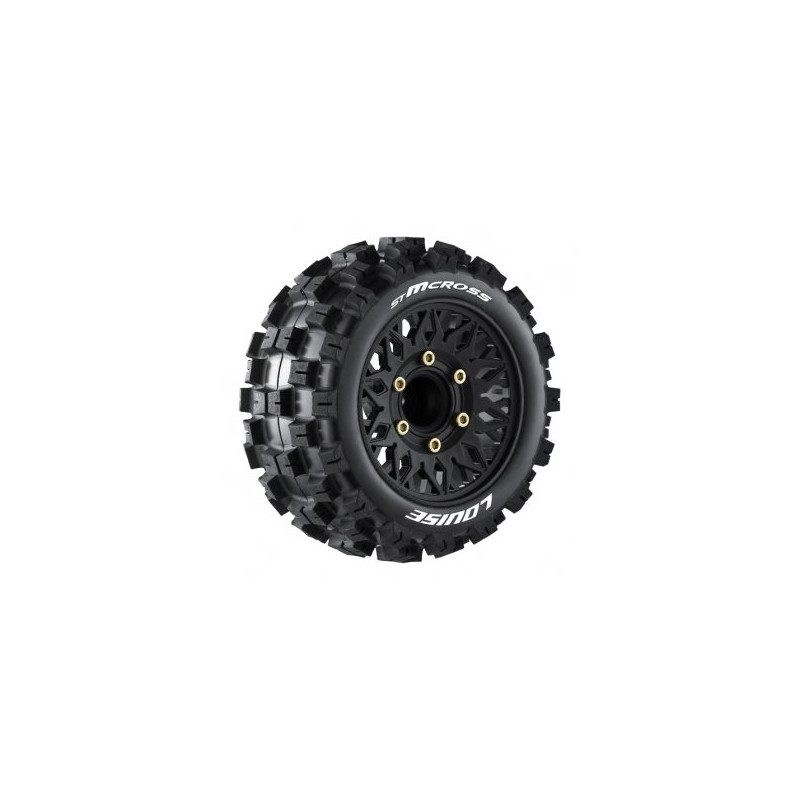 Tires & Wheels ST-MCROSS 1/10 Soft (Removable 12, 14 & 17mm Hex) (2)