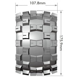 Tires & Wheels MT-CROSS 3,8" Sport (Removable 17mm Hex 0" & 1/2" Offset) (2)