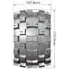 Tires & Wheels MT-CROSS 3,8" Sport (Removable 17mm Hex 0" & 1/2" Offset) (2)