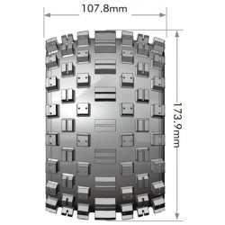 Tires & Wheels MT-ROCK 3,8" Sport (Removable 17mm Hex 0" & 1/2" Offset) (2)