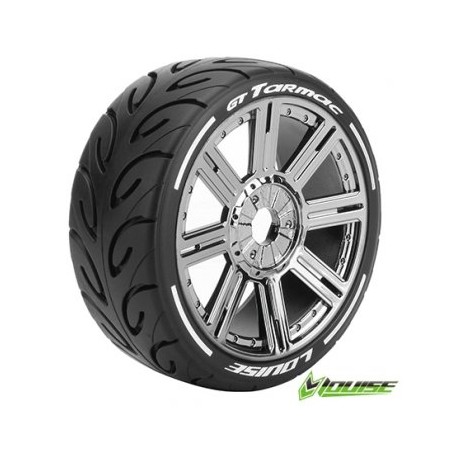 Tires & Wheels GT-TARMAC 1/8 GT Soft (MFT) Black Chrome (2)