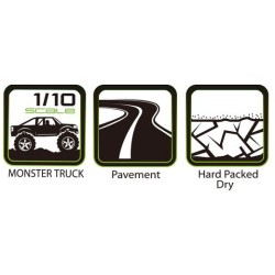 Tires & Wheels MT-ROCKET 1/10 MAXX Soft MFT (Removable 12, 14 & 17mm Hex) (2)