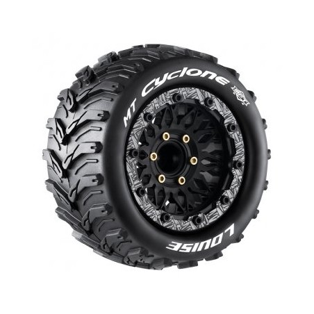 Tires & Wheels MT-CYCLONE 1/10 MAXX Soft MFT (Removable 12, 14 & 17mm Hex) (2)