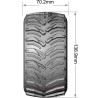 Däck & Fälg MT-CYCLONE 1/10 MAXX Soft MFT (Lös 12, 14 & 17mm Hex) (2)