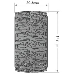 Tires & Wheels MT-UPHILL Speed 3,8" (Removable Hex 0" & 1/2" Offset) Soft MFT (2)