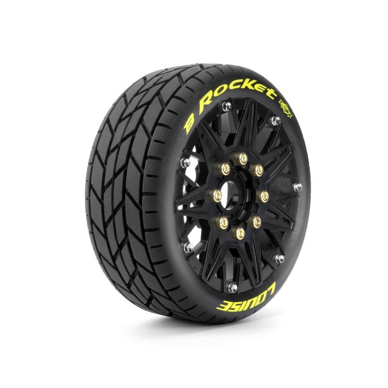 Däck & Fälg B-ROCKET 1/8 Buggy Soft MFT (Lös 17mm Hex 0" & 1/2" Offset) (2)