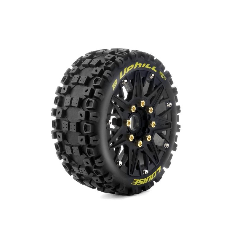 Tires & Wheels B-UPHILL 1/8 Buggy Soft MFT (Removable 17mm Hex 0" & 1/2" Offset) (2)