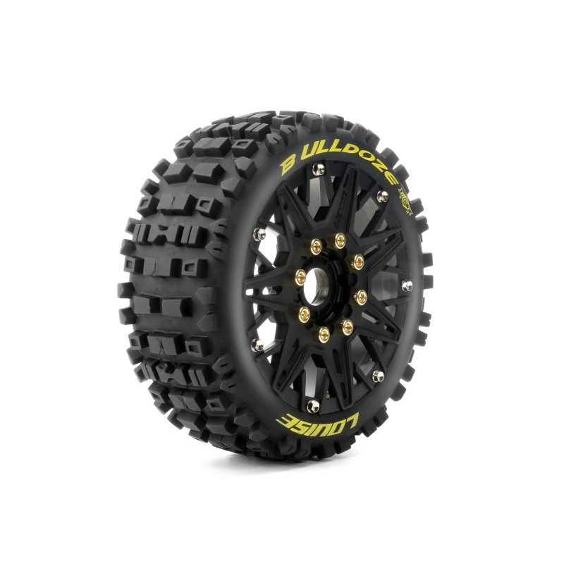 Däck & Fälg B-ULLDOZE 1/8 Buggy Soft MFT (Lös 17mm Hex 0" & 1/2" Offset) (2)