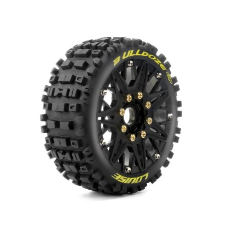 Däck & Fälg B-ULLDOZE 1/8 Buggy Soft MFT (Lös 17mm Hex 0" & 1/2" Offset) (2)