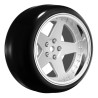 Däck & Fälg Drift / 5-Eker Matt Silver (2,4,6,8mm Offset) 12mm Hex (4)