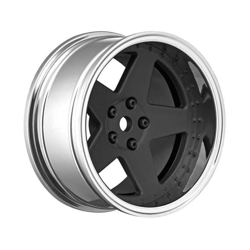 Wheels Drift 5-Spoke Matte Black (2,4,6,8mm Offset) 12mm Hex (4)