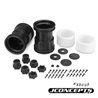 Tribute - 2.6 x 3.6" Monster Truck wheel w/ adaptors (black) - 2pc. 