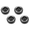 Tires & Wheels Drift / 5-Spoke Matte Black (2,4,6,8mm Offset) 12mm Hex (4)