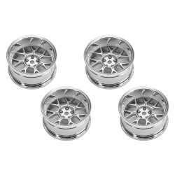 Wheels Drift 14-Spoke Matte Silver (2,4,6,8mm Offset) 12mm Hex (4)