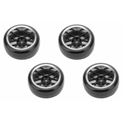 Tires & Wheels Drift / 14-Spoke Matte Black (2,4,6,8mm Offset) 12mm Hex (4)